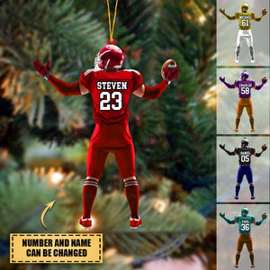 Personalized Ornament American Football Acrylic Ornament Christmas Ornament For Football Player Football