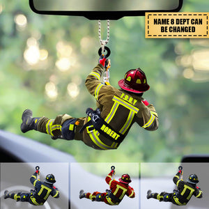 New Release Personalized Firefighter Two Sided hanging Ornament