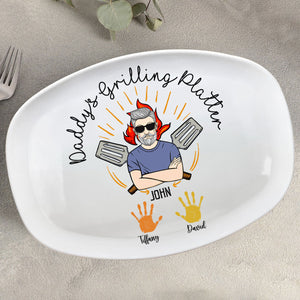 Handprint Daddy Personalized Grilling Platter