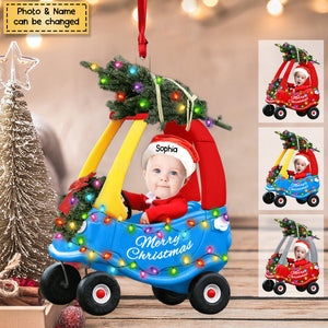 Christmas 2023 - Baby Car Christmas - Custom from Photo - Personalized Ornament