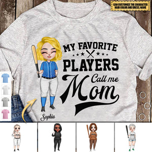 Mom Player Baseball Personalized Shirt