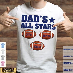 America Football Dad's All Stars Personalized Shirt