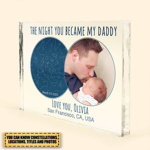 The Night You Became My Daddy - Personalized Rectangle Acrylic Plaque