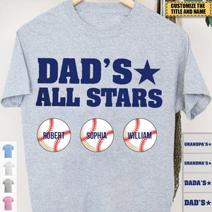 Baseball Dad's All Stars  Personalized Shirt