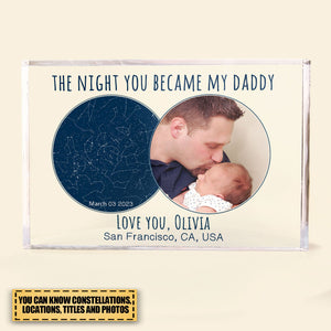 The Night You Became My Daddy - Personalized Rectangle Acrylic Plaque