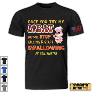 Personalized Bbq T-Shirt-You Will Stop Talking