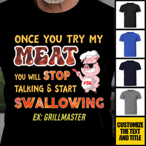 Personalized Bbq T-Shirt-You Will Stop Talking