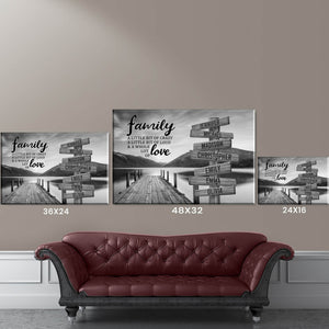 River Pier A Little Whole Lot of Love Multi-Names Premium Canvas Poster